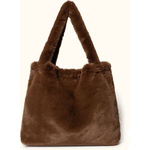 Studio Noos Brown Faux Fur Mom Bag