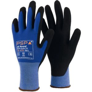 PSP Top Nitril All round Sandy handschoen (10-470) - Blauw | Zwart - 8 (M)