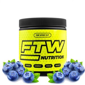 FTW Nutrition - PRE-WORKOUT Met Creatine - BLUEBERRY - 300 Gram - 30 servings - BLUEBERRY SMAAK