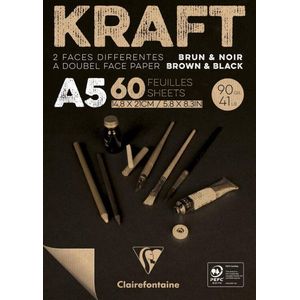 Clairefontaine Kraft Papier A5 14.8 x 21 cm 90 g/m2 60 Sheets