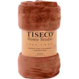 Tiseco Home Studio - Plaid COSY - microflannel - 220 g/m² - 180x220 cm - Auburn