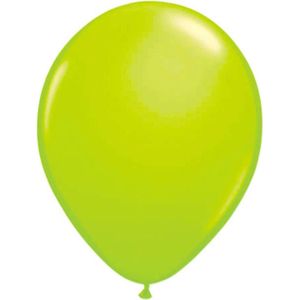 8x stuks Neon fel groene latex ballonnen 25 cm - Feestversiering/feestartikelen