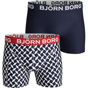 Björn Borg Square Sammy boxershorts 2-pack heren marine/wit