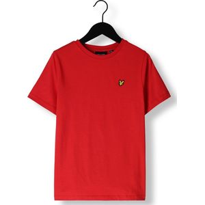 Lyle & Scott Plain T-shirt B Polo's & T-shirts Jongens - Polo shirt - Rood - Maat 164/170