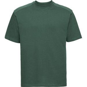 Russell Europa Heren Werkkleding Korte Mouwen Katoenen T-Shirt (Fles groen)