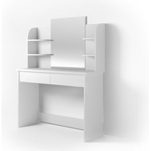 Vicco Charlotte Kaptafel – 108 cm met spiegel Wit met spiegel