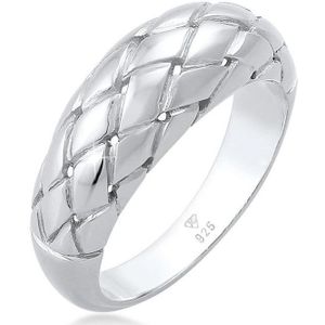 Elli Dames Ring Dames Ring Ring Rhomb verfijnde grove trend Blogger in 925 sterling zilver verguld