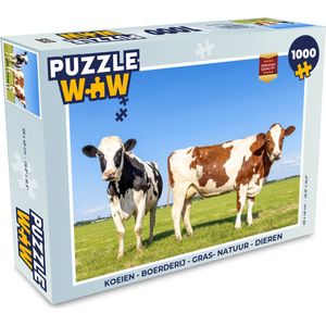 Puzzel Koeien - Boerderij - Gras- Natuur - Dieren - Legpuzzel - Puzzel 1000 stukjes volwassenen