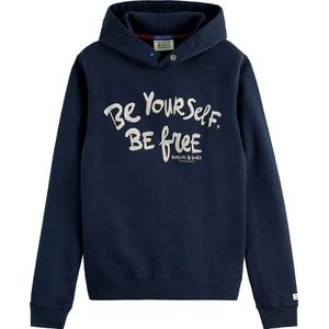 Scotch & Soda - Hoodie Felpa Donkerblauw - Mannen - Maat S