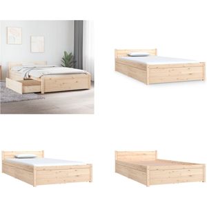 vidaXL Bedframe met lades 90x200 cm - Bedframe - Bedframes - Eenpersoonsbed - Bed