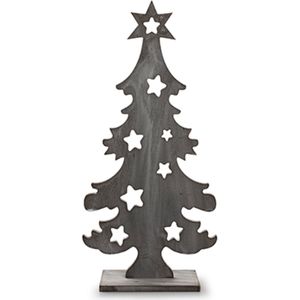 Houten Kerstboom greywash H42 D20 CM