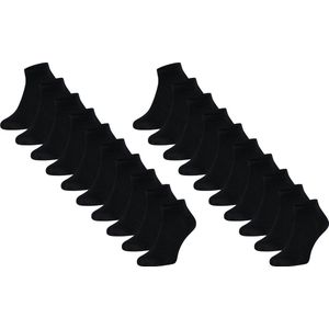 Mario Russo - Heren Sokken 10-Pack Sneaker Sokken - Zwart - Maat 43-46
