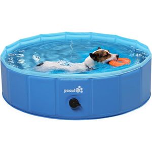 Opvouwbaar Hondenzwembad voor Honden en Katten - Slijtvast en Antislip - Blauw (80 x 20 cm 100 liter)