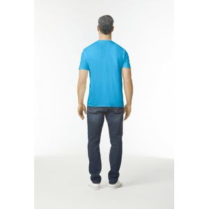 T-shirt Heren XL Gildan Ronde hals Korte mouw Caribbean Blue 100% Katoen