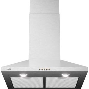 ETNA AP460RVS - Schouwkap RVS - 60cm - Energielabel C - 3 snelheden - geschikt voor afvoer naar buiten en recirculatie - afvoer aan bovenzijde
