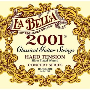 La Bella L-2001H snaren set classic, professional, clear nylon trebles & silverplated basses, hard tension