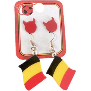 Oorbellen EK/WK Voetbal België Rode Duivels