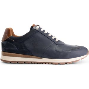 Travelin' Worcester - Leren herensneakers - Veterschoenen mannen - Donkerblauw leer