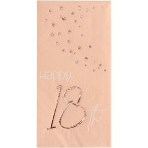 Folat - Servetten 18 jaar Elegant Lush Blush (10 stuks)