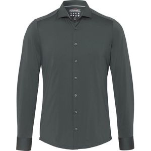 Pure - The Functional Shirt Donkergroen - Heren - Maat 37 - Slim-fit