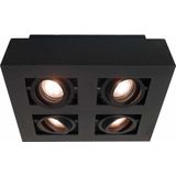 Boscagli Opbouwspot 4 lichts vierkant zwart 25x25cm - Modern - Artdelight
