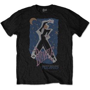 David Bowie - 83' Tour Heren T-shirt - M - Zwart