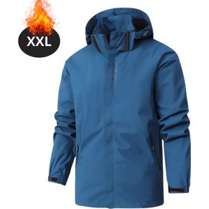 Livano Windjas Voor Heren - Parka - Lente & Herfst - Jas - Volwassen - Windjack - Windbreaker - Outdoor - Donkerblauw - Maat L