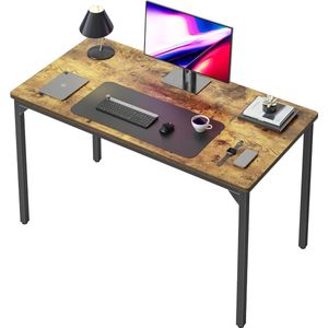 bureau, 100 x 48 x 75 cm, computertafel, pc-tafel, thuiskantoor, keukentafel, industrieel design voor thuis, kantoor, werkkamer, schrijven, bruin