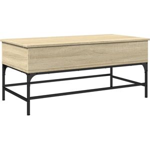 vidaXL-Salontafel-100x50x45-cm-bewerkt-hout-en-metaal-sonoma-eiken