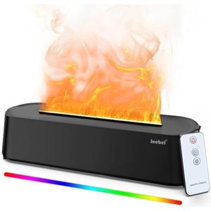 Aroma Diffuser met Gekleurd Vlam Effect - Etherische Olie Diffuser met Afstandsbediening, 3 Nevel Modi en 4 Timer - 200ml Mini Luchtbevochtiger Aromatherapie voor Slaapkamer Kantoor