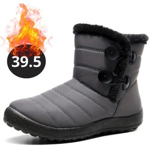 Livano Snowboots - Sneeuwschoenen - Sneeuwboots - Dames - Wintersport - Ski - Skischoenen - Grijs - 41 - Knopen