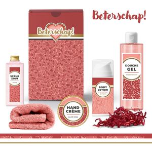 Geschenkset ""Beterschap"" - 5 producten - 610 gram | Cadeau voor Haar - Cadeautje - Giftset Geschenk set box - Roze