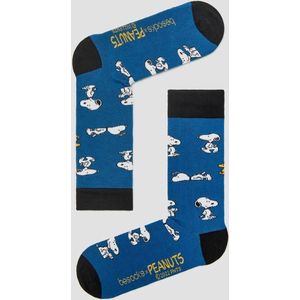 Grappige Sokken Blauw met Snoopy Bio katoen maat 41-46 - Snoopy - Zacht - Trendy geschenk - Trendy Cadeau - Verjaardag - Geschenk