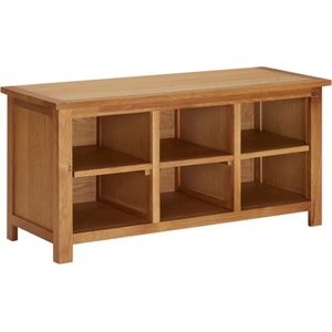 VidaXL Schoenenrek 90x37x45 cm - Massief Eikenhout