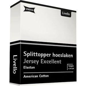 Livello Hoeslaken Splittopper Jersey Excellent Offwhite 250 gr 180x200 t/m 200x220