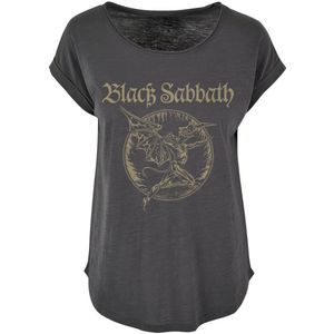 Black Sabbath Demon Fire Circle T-shirt donkergrijs S Katoen Dames - Band merch, Bands