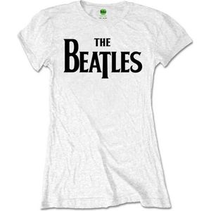 The Beatles - Drop T Logo Dames T-shirt - L - Wit