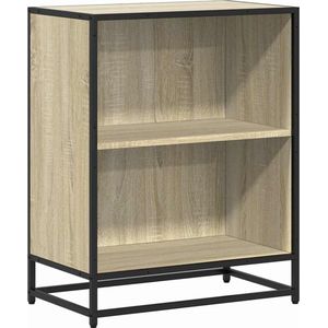 vidaXL - Boekenkast - 60x35x76 - cm - bewerkt - hout - sonoma - eikenkleurig