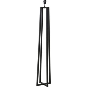 Light & Living Vloerlamp Miley - Zwart - 25x130cm - Industrieel - Staande lamp voor Woonkamer - Slaapkamer