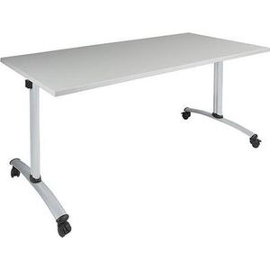 Verrijdbare klaptafel Perudo breed 160CM diep 80CM bladkleur Delano framekleur Aluminium (RAL9006)