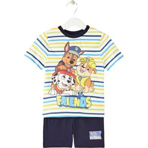 Paw Patrol Nickelodeon Short Pyjama met streepjes. Maat 128 cm / 8 jaar