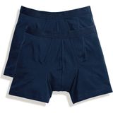 Fruit of the Loom classic boxer heren ondergoed katoen donker blauw 2-pack - Ondergoed voor heren XL