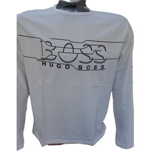 Hugo Boss | Long sleeve logo| Wit | XXL