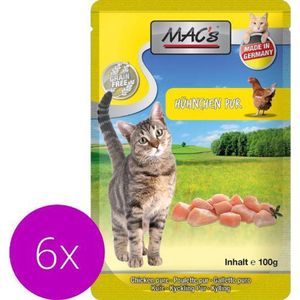 Mac’s Kattenvoer Natvoer Maaltijdzakjes - Kip puur - 6 x 100g