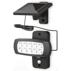 Buitenlamp op zonne-energie met bewegingssensor en schemerschakelaar - IP44 spatwaterdicht