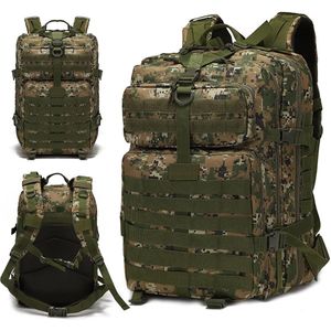 50L militaire tactische rugzak, overlevingsrugzak met grote capaciteit, waterdicht, klimmen, wandelen, tactische trekkingrugzak, reisrugzak, 3 dagen buitenwandelrugzak voor reizen, klimmen, -groen-50L