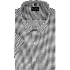 Gents - Korte mouw print rondje witgrijs - Maat M