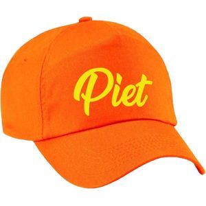 Piet verkleed pet oranje voor kinderen - verkleedaccessoire - petten / baseball cap - Sinterklaas / carnaval
