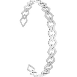 Armband - Bangel Armband Mozaik - Sieraden - Juwelen - Armband - Zilver - Stainless Steel - Rvs - Staal - Vrouwen - 6 cm - Michelle Bijou