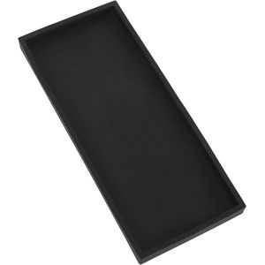 Badkamerblad voor Toonbank Siliconen Rechthoekig Gootsteenblad Opslag Ijdelheid Lade Cosmetica Sieraden Organizer Lade Dienblad (Zwart)